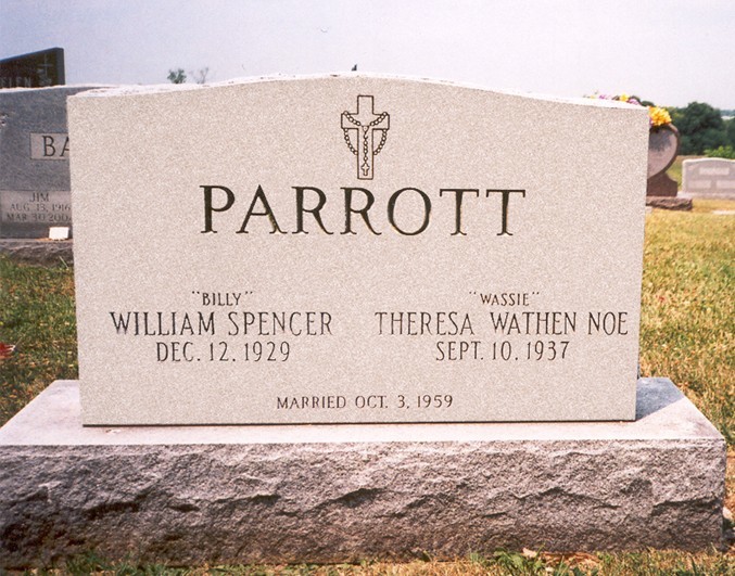 Parrott Memorial with Rosary and Cross